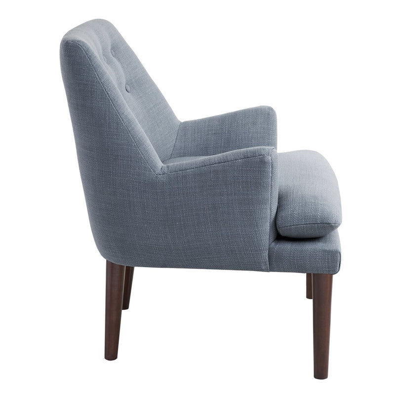 Wooden Accent Tufted Lounge Chair