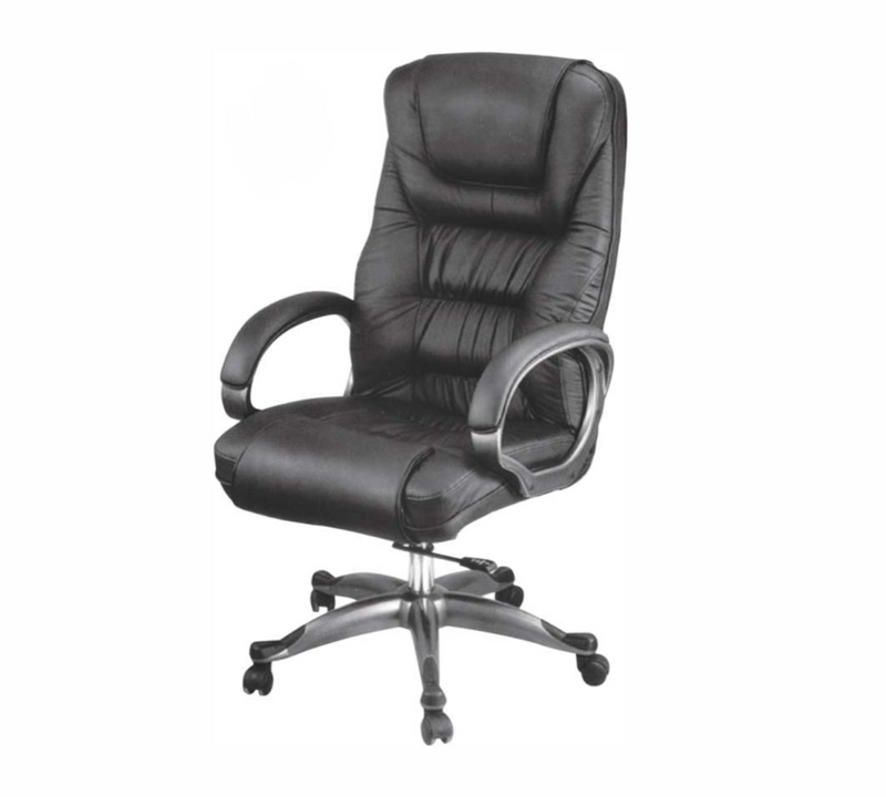 High Back Director Chair with Height Adjustable Aluminum Base