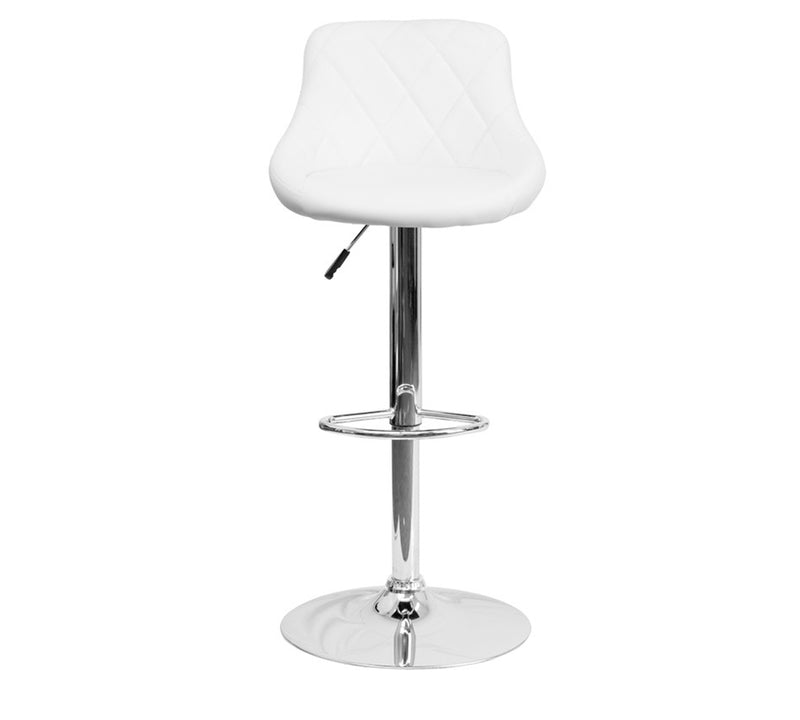 Bar Stool With Height Adjustable Metal Chrome Base