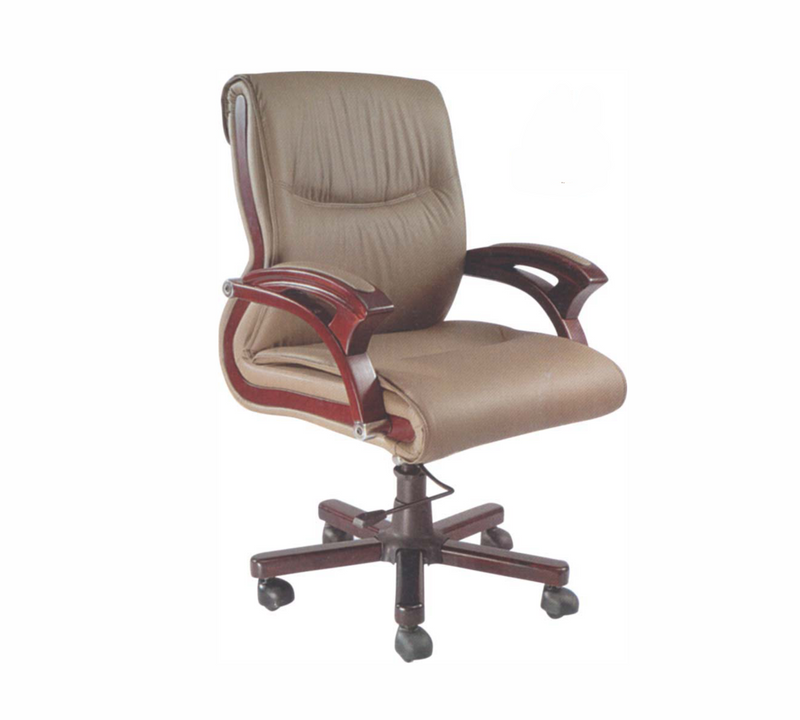 Medium Back Executive Chair Wooden Base