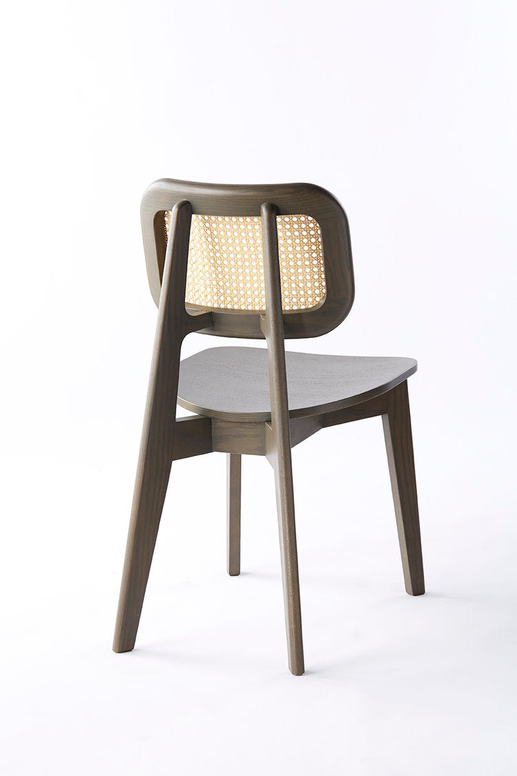 Outdoor Chair, Dining Chairs with Rattan Backrest