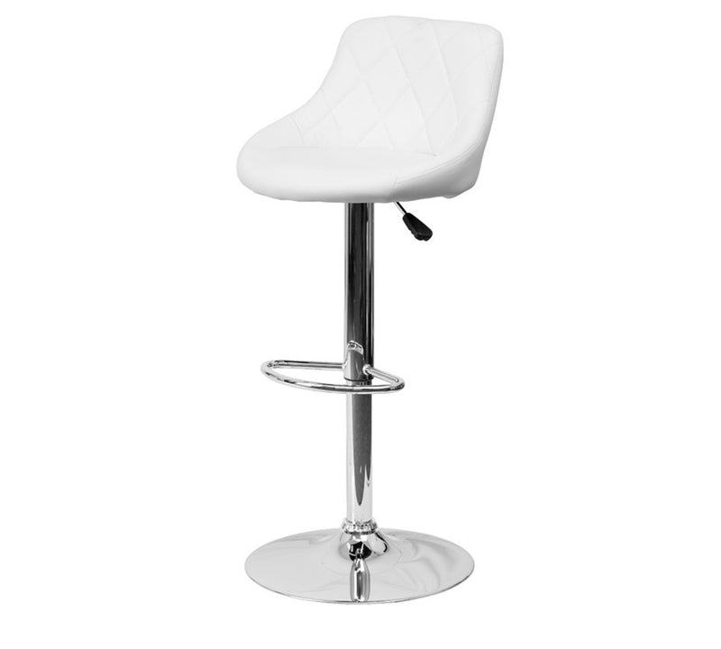 Bar Stool With Height Adjustable Metal Chrome Base