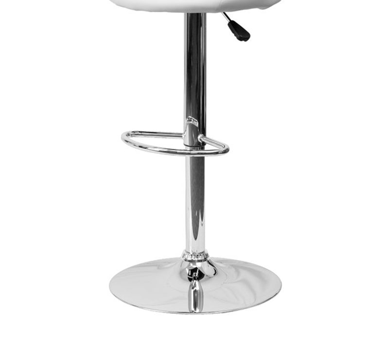 Bar Stool With Height Adjustable Metal Chrome Base