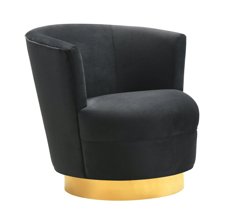 Swivel Lounge Chair with Wooden Frame Base