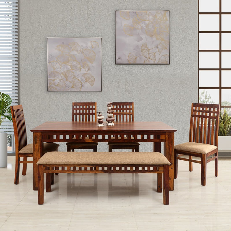 Wooden Dining Chairs Set of 4 with Dining Table