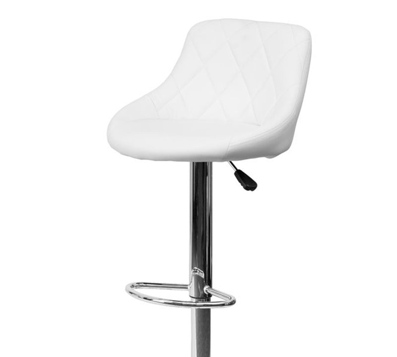 Bar Stool With Height Adjustable Metal Chrome Base