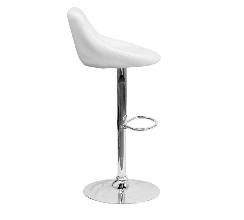 Bar Stool With Height Adjustable Metal Chrome Base