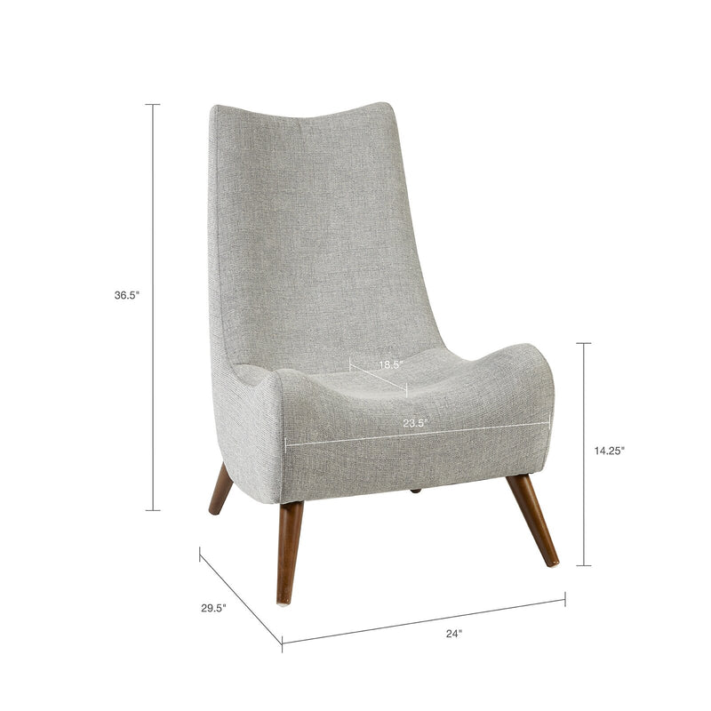 Light Grey Accent Wide Lounge Chair