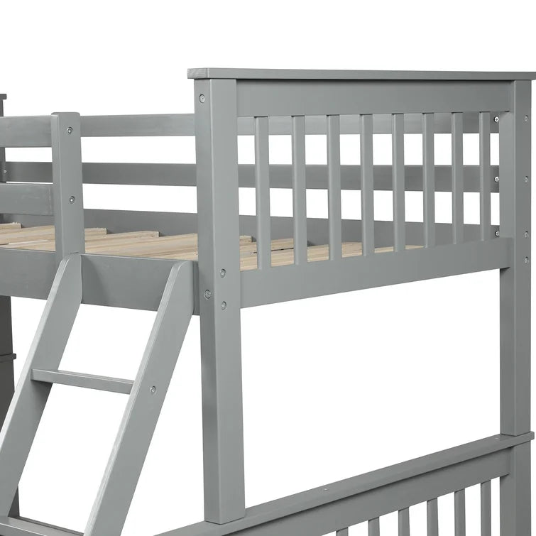 Wooden Kids Bunk Bed with Storage