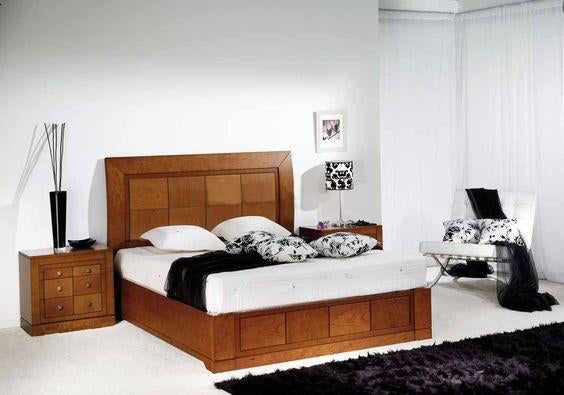 King Size Wood Polish Bed with Storage