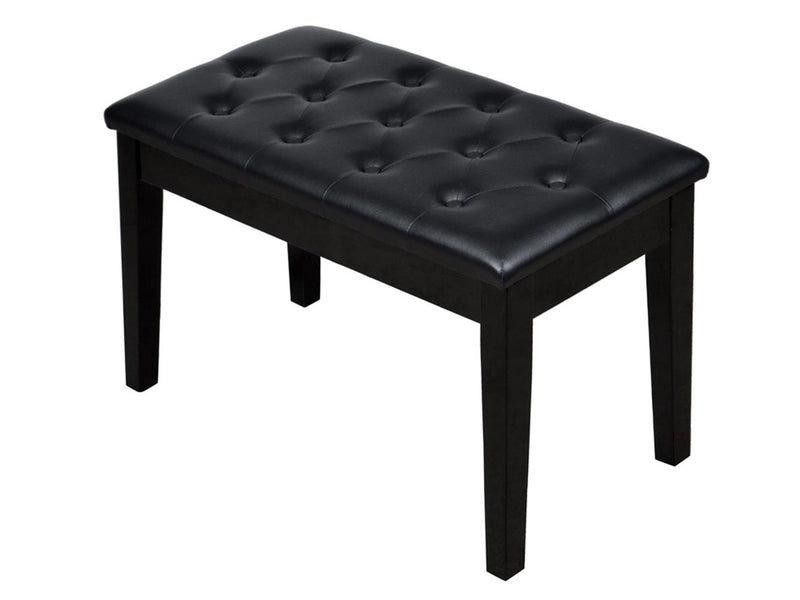 Ottoman with Storage with Leatherette Upholstery & Wooden Base