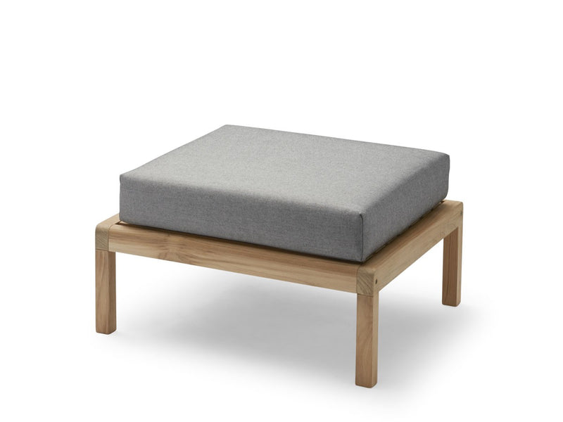 Fabric Upholstery & Wooden Ottoman