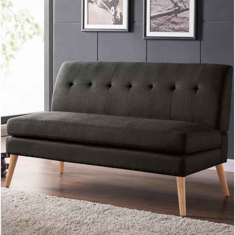 2 Seater Armless Upholstered Sofa With