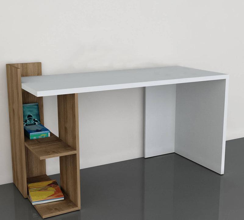 Computer Table with Study Table with Designer Side Shelf