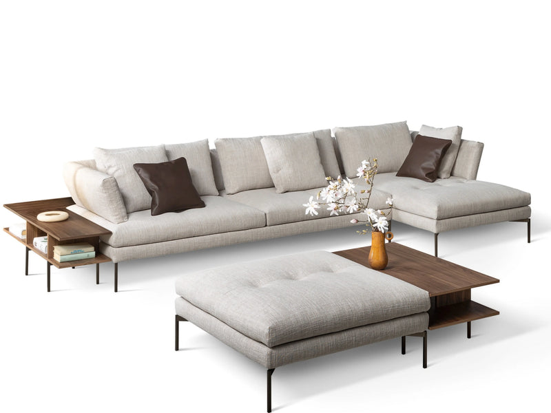4 Seater Sofa with Metal Legs & Chaise