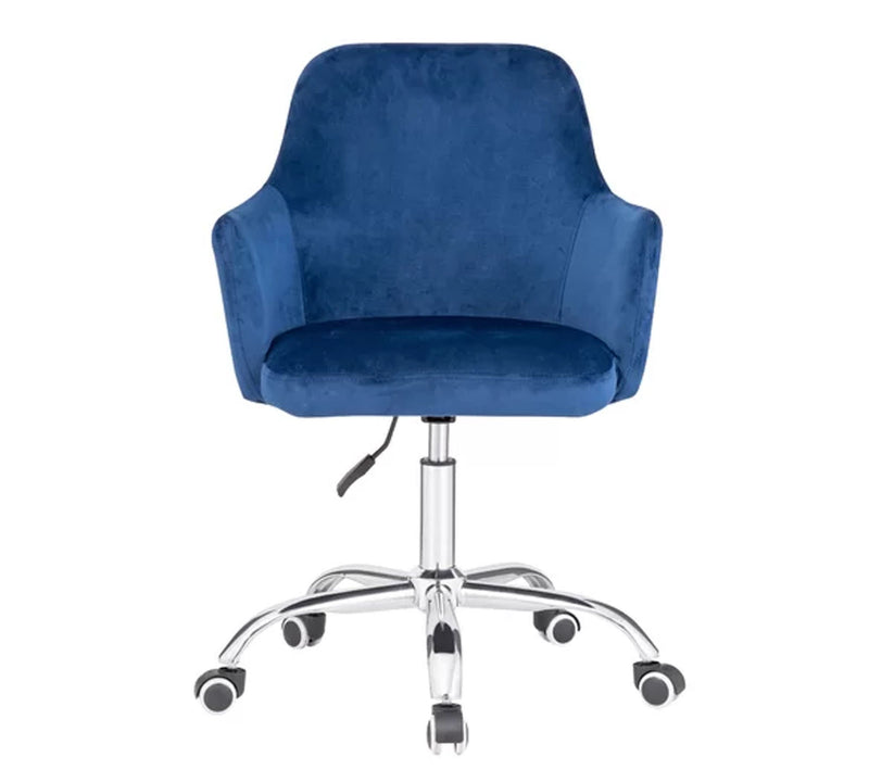 Swivel Velvet Lounge Chair with Chrome Base