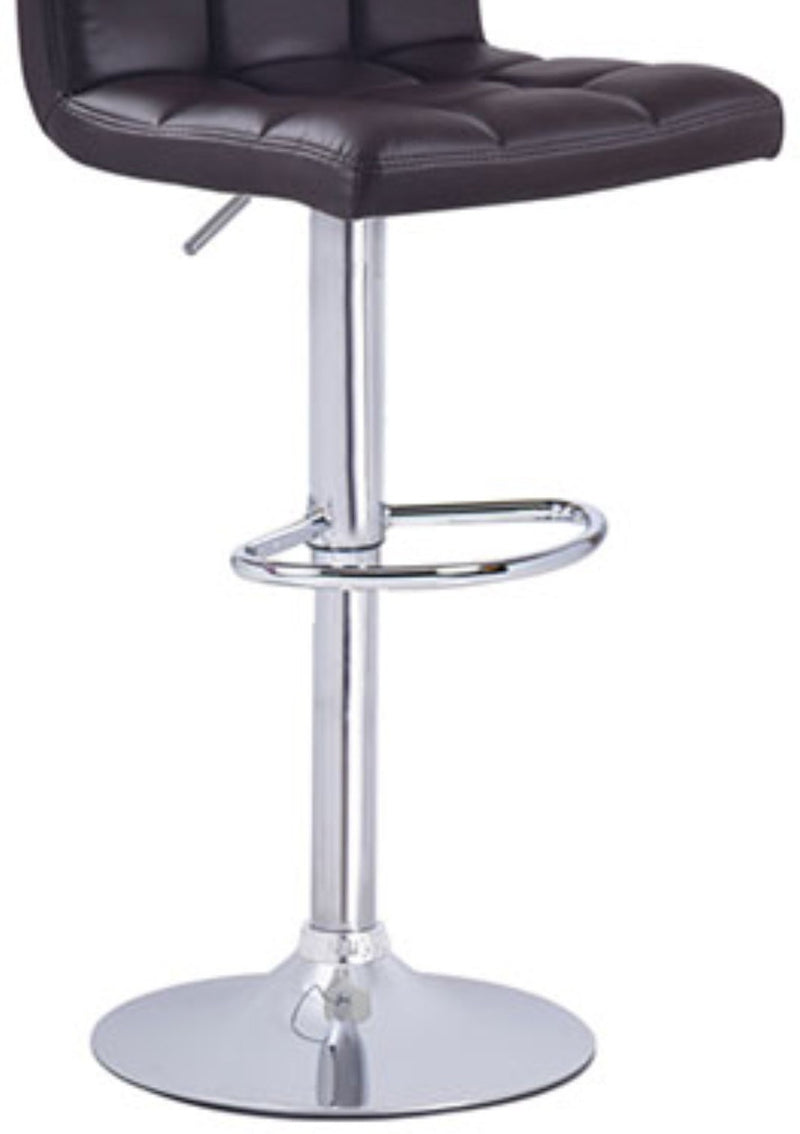 Bar Stool Chair With Metal Chrome Base Leatherette