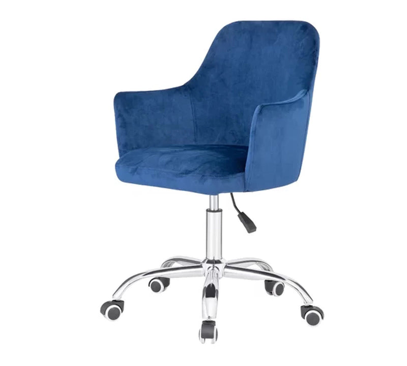 Swivel Velvet Lounge Chair with Chrome Base