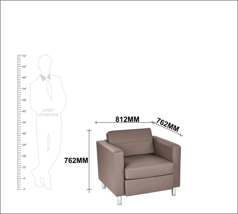 Lounge Chair with Stainless Steel Legs