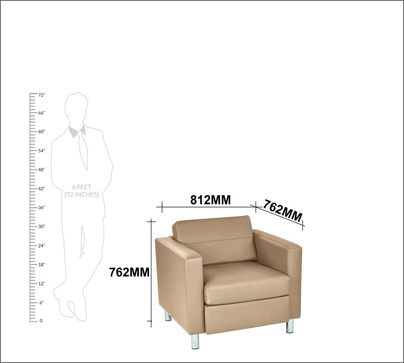 Lounge Sofa with SS Legs Single Sofa Chair