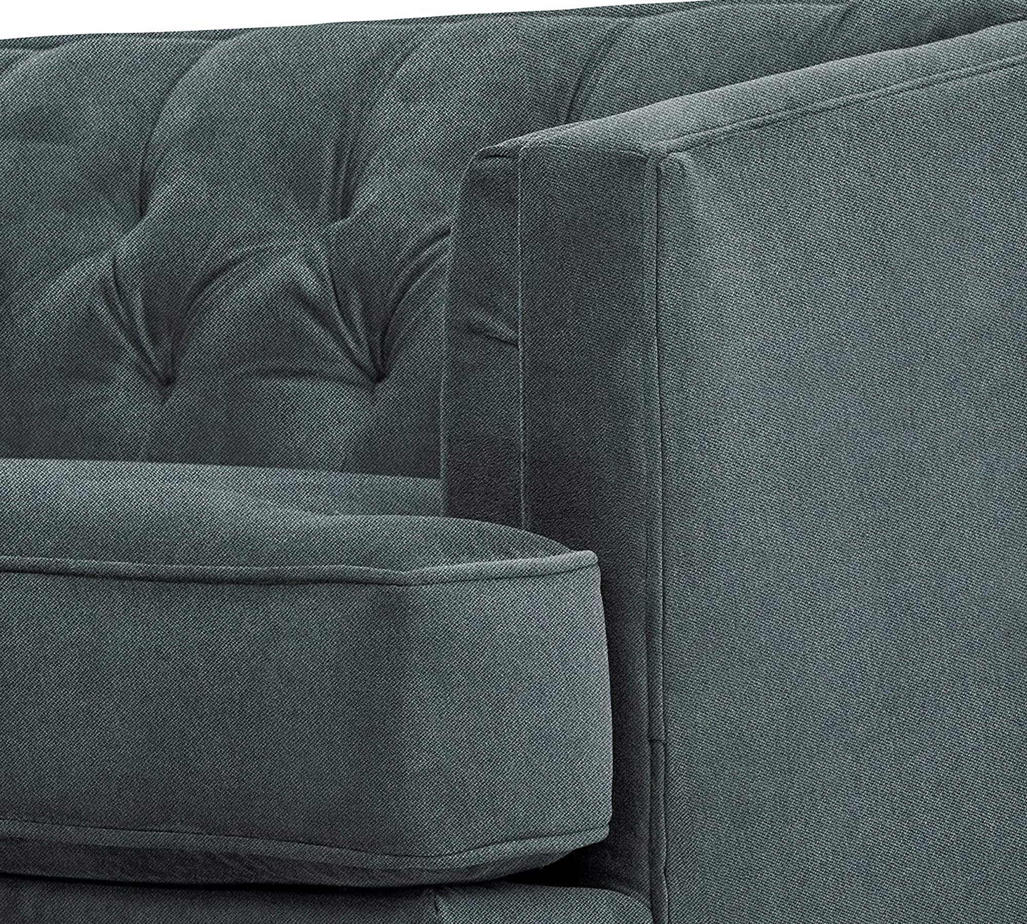 2 Seater Upholstered in Suede, Sofa with Wooden Legs