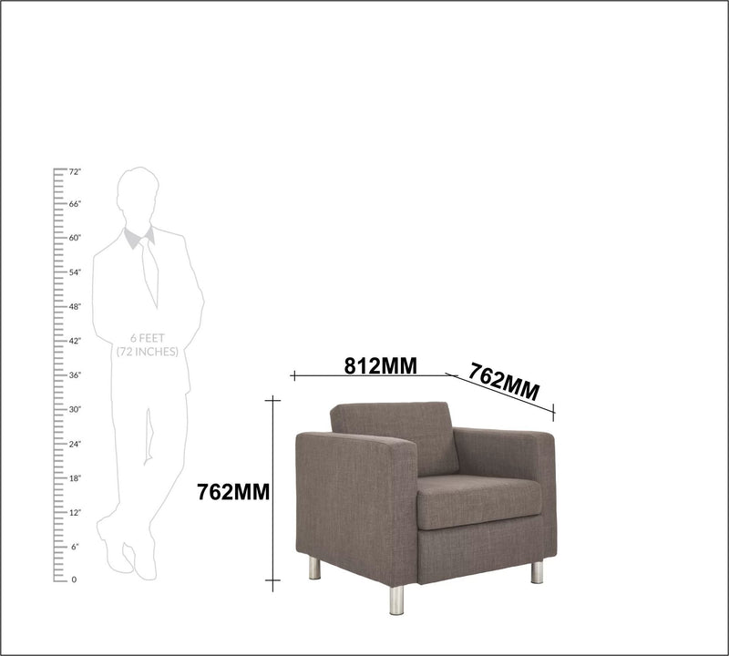 Lounge Chair with Stainless Steel Legs