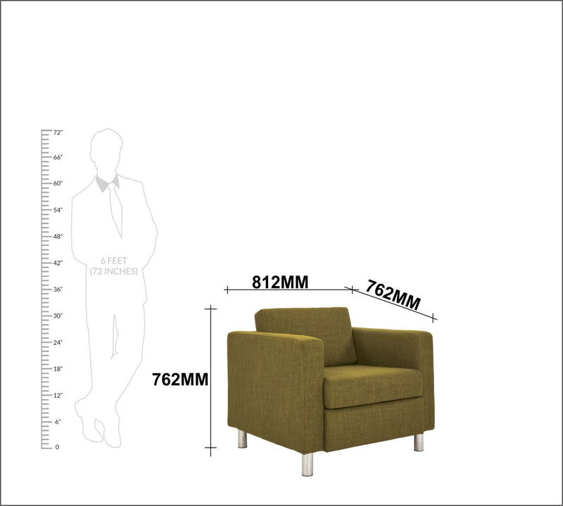 Lounge Chair with Stainless Steel Legs