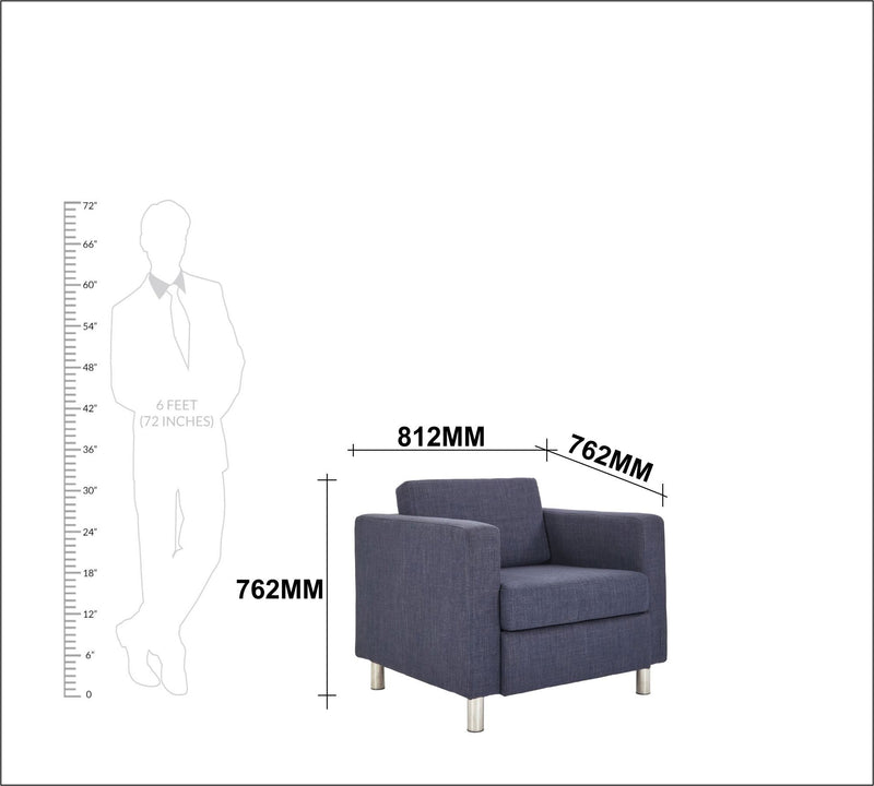 Lounge Chair with Stainless Steel Legs