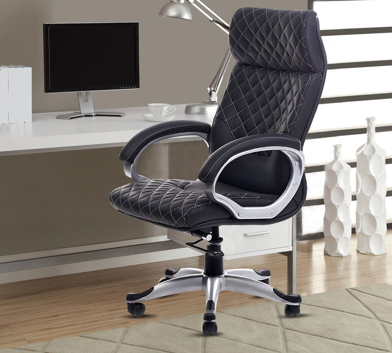 High Back Director Chair with Headrest & Aluminum Base