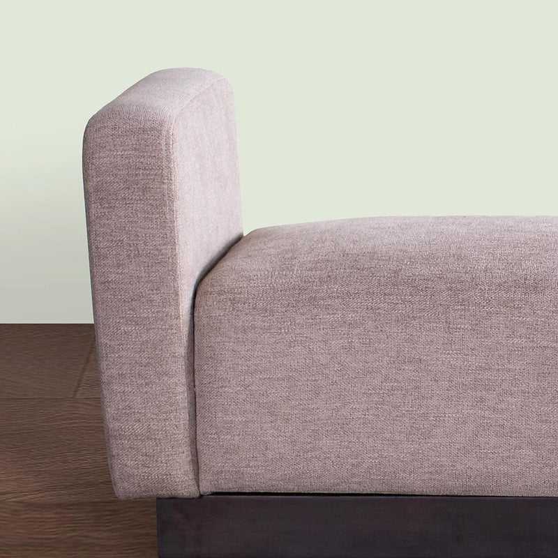 Upholstered Ottoman With Metal Base