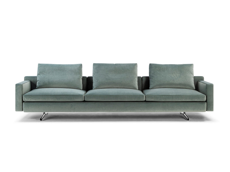 3 Seater Fabric Sofa with Metal Base