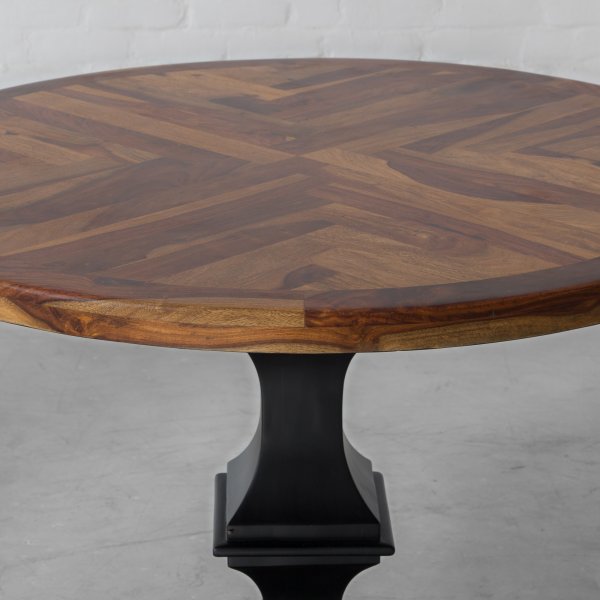Wooden Top Dining Table with Wooden Frame Base